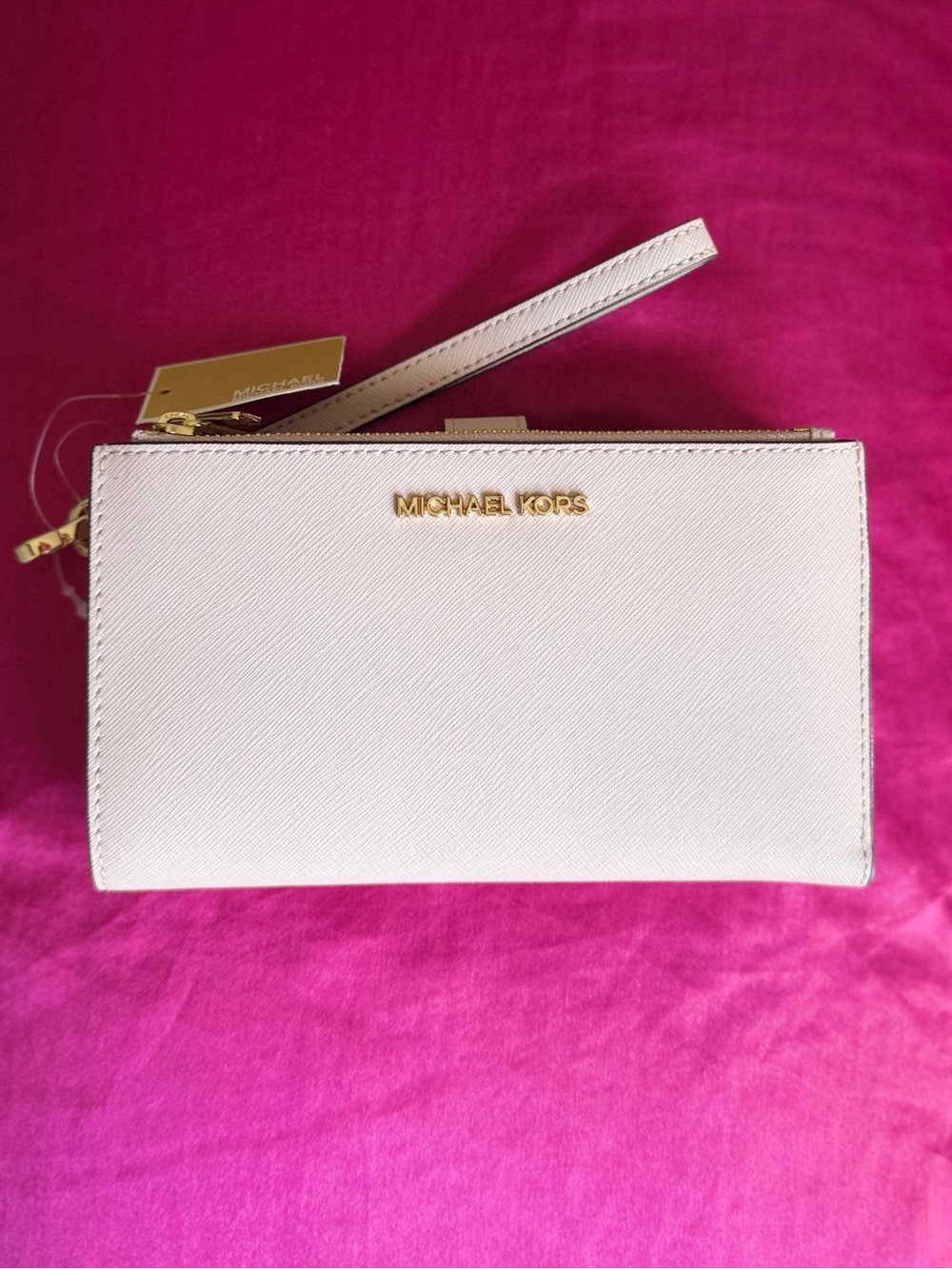 Michael Kors Pink Double Zip Wallet Wristlet